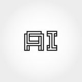 Initial Letter AI Logo Design