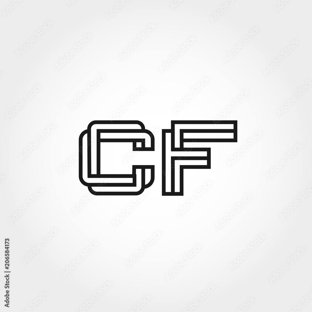 Initial Letter CF Logo Template Design Initial Letter CF Logo Template Design
