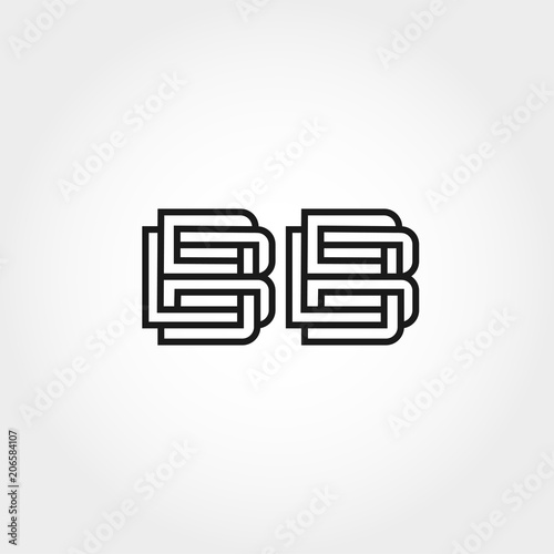 Initial Letter BB Logo Template Design