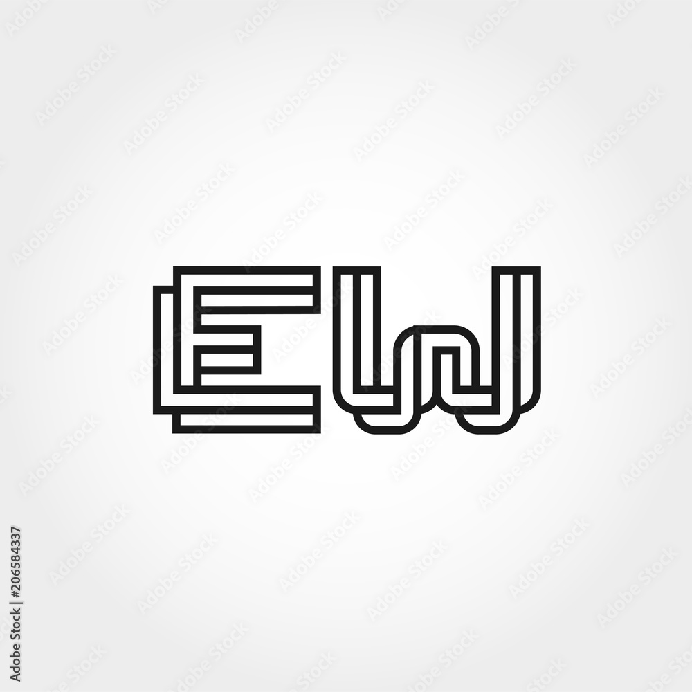 Initial Letter EW Logo Template Design Initial Letter EW Logo Template Design