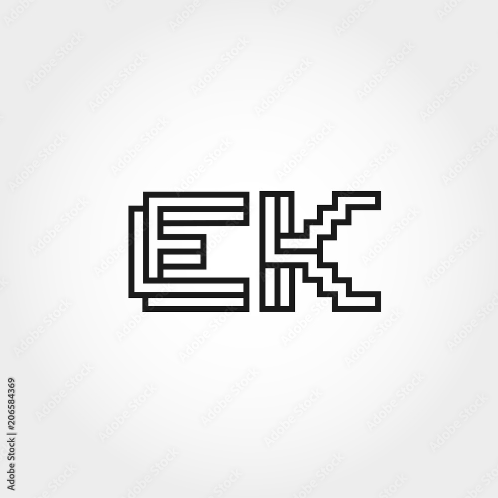 Initial Letter EK Logo Template Design Initial Letter EK Logo Template Design