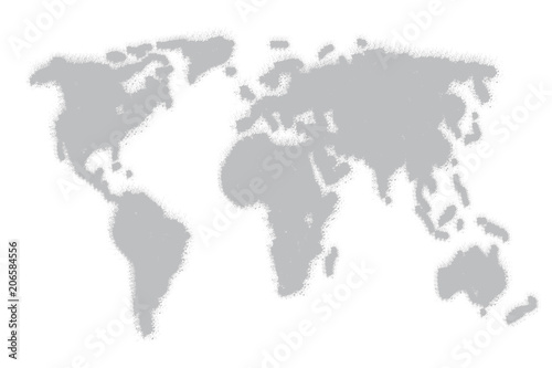 map world black and white watercolor splash background