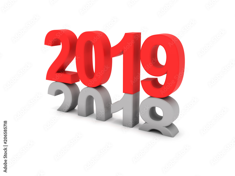 New Year 2019 - 3D Rendered Image New Year 2019 - 3D Rendered Image