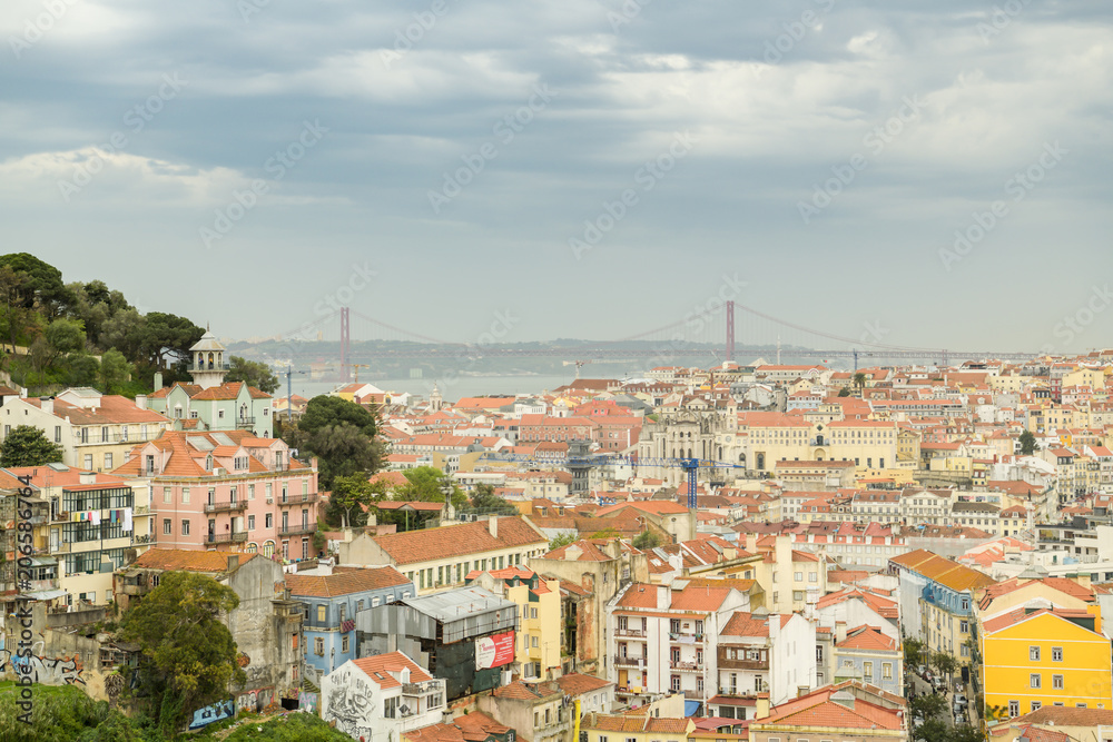 Beautiful view on city if Lisbon