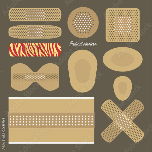 Medical plasters of various shape