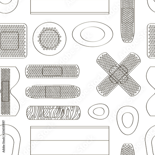 Medical plasters of various shape pattern