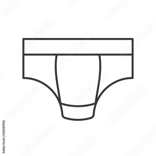 Male Swimming pant thin line pixel perfect icon