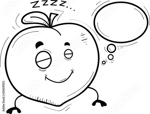 Cartoon Peach Dreaming