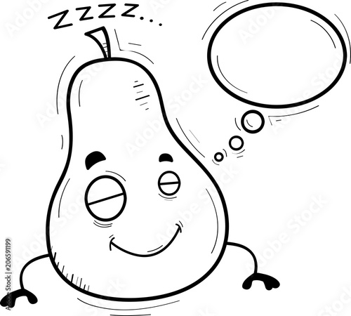Cartoon Pear Dreaming