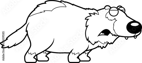 Cartoon Wolverine Howling