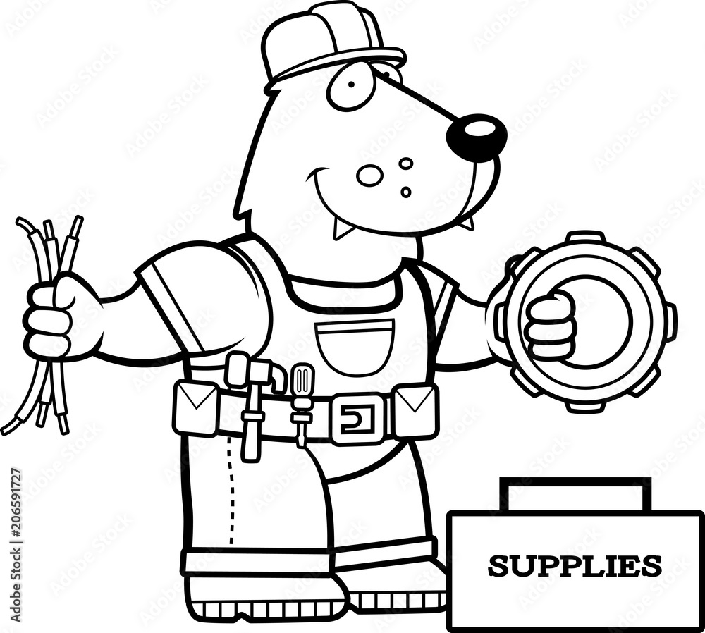 Cartoon Wolf Building Cartoon Wolf Building