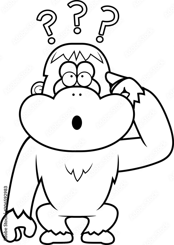 Cartoon Stupid Orangutan Cartoon Stupid Orangutan