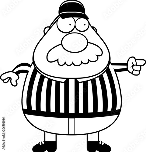 Cartoon Referee Pointing