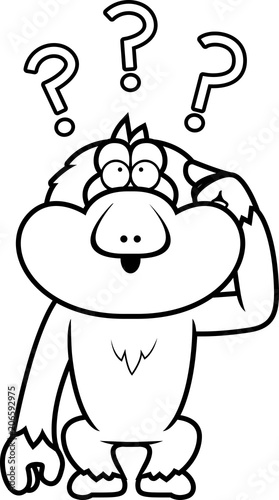 Cartoon Stupid Macaque