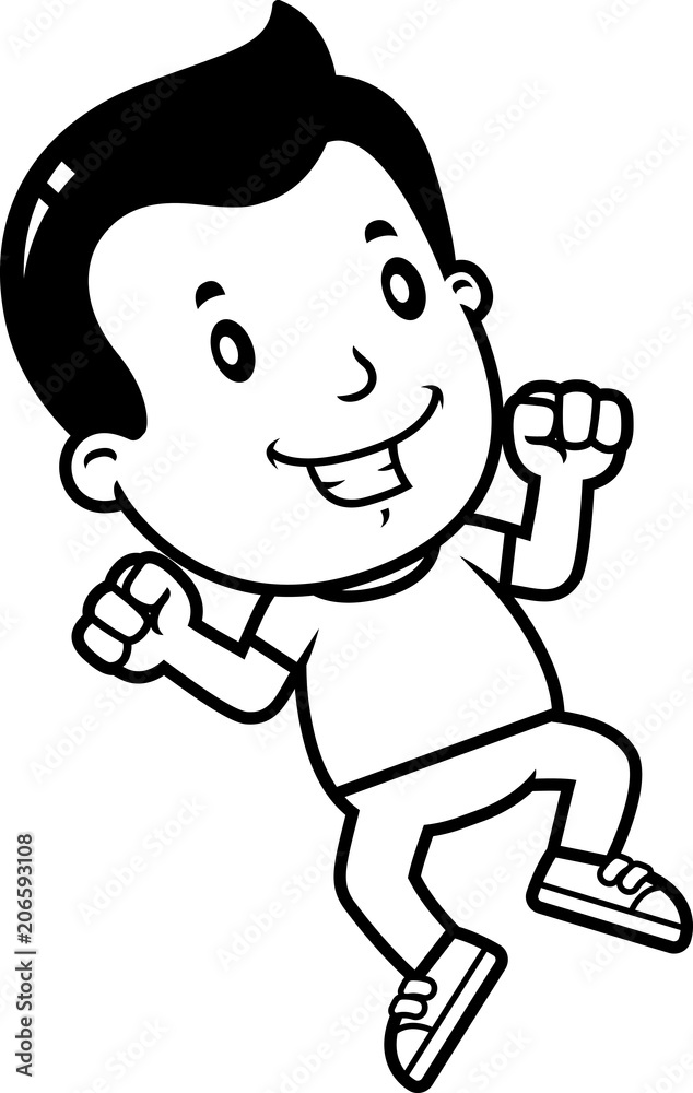 Cartoon Boy Jumping Cartoon Boy Jumping