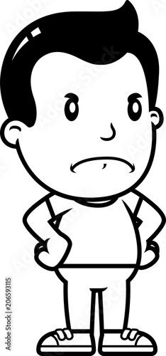 Cartoon Boy Angry