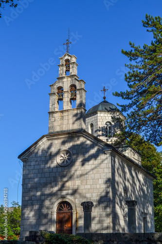 A small temple against the sky. Montenegro Orthodox Church
