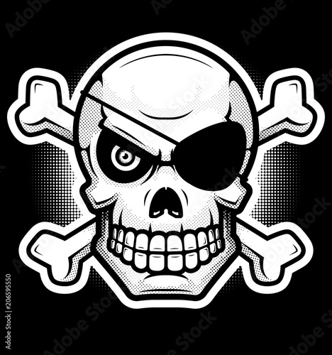 Skull and Crossbones Illustration