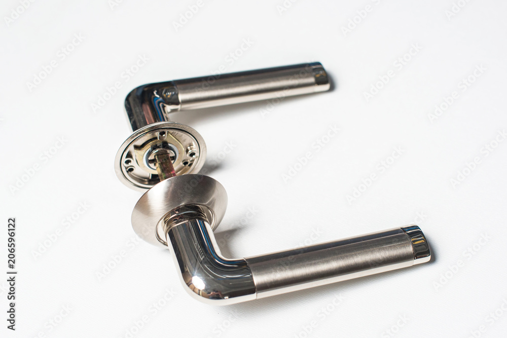 Door handle on white background Door handle on white background