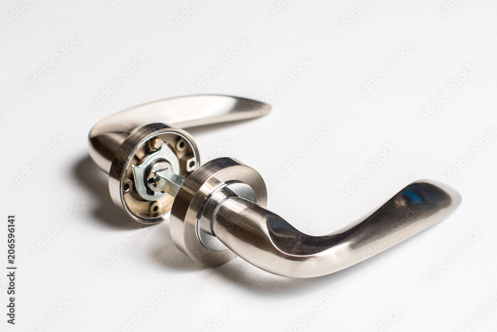 Door handle on white background Door handle on white background
