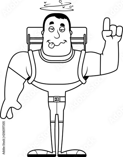 Cartoon Drunk Hiker