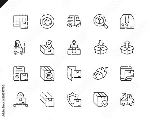 Simple Set Shipping Line Icons for Website and Mobile Apps.
