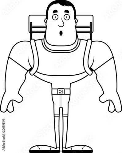 Cartoon Surprised Hiker