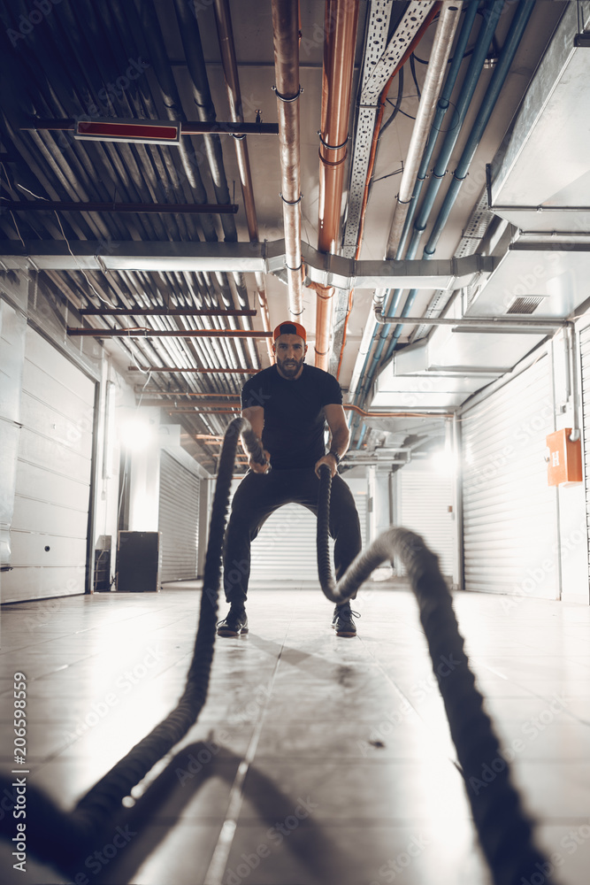 Obraz premium Crossfit Rope Training