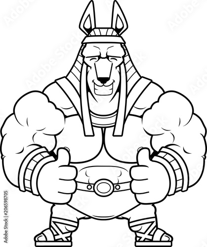 Cartoon Anubis Thumbs Up photo