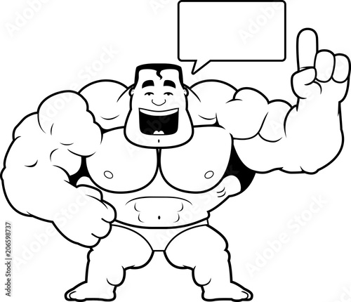 Cartoon Bodybuilder Talking