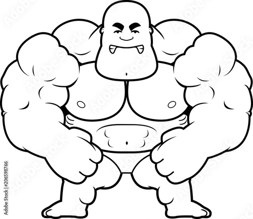 Cartoon Bodybuilder Mad