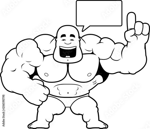 Cartoon Bodybuilder Talking