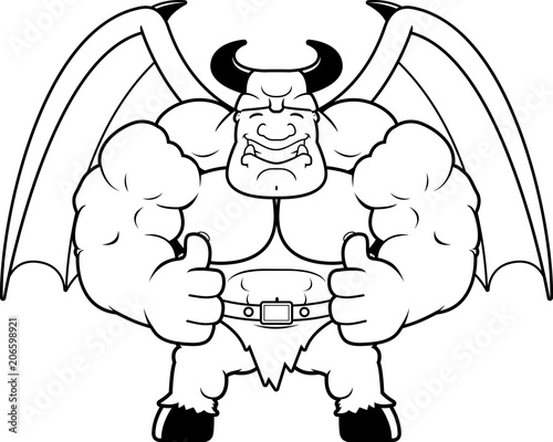 Cartoon Demon Thumbs Up