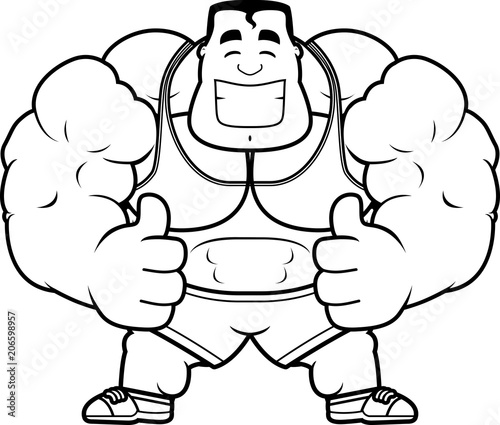 Cartoon Trainer Thumbs Up