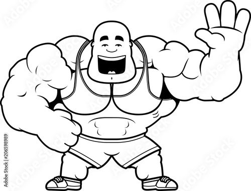 Cartoon Trainer Waving