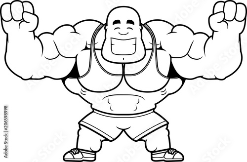 Cartoon Trainer Celebrating