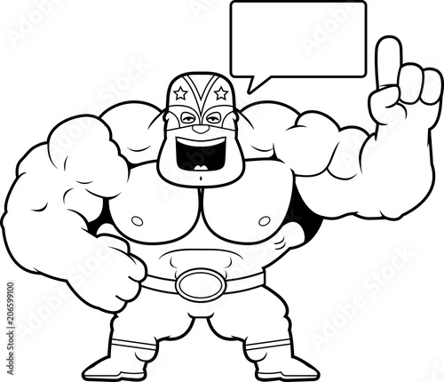 Cartoon Luchador Talking
