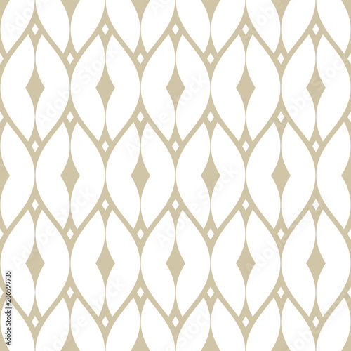 Subtle vector golden mesh seamless pattern. Delicate net  grid  lattice  fence