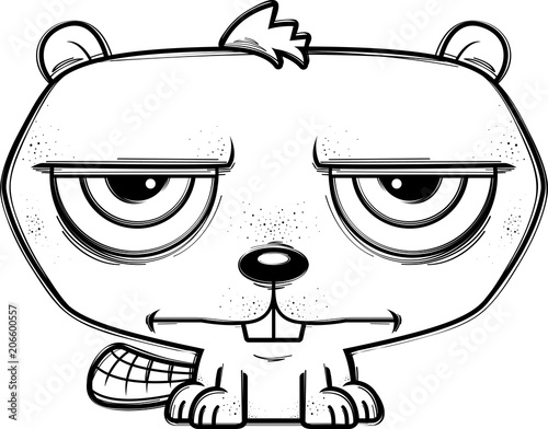Calm Little Cartoon Beaver