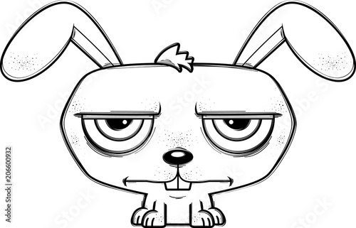 Calm Little Cartoon Rabbit