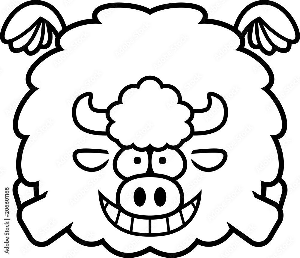 Flying Cartoon Buffalo Flying Cartoon Buffalo