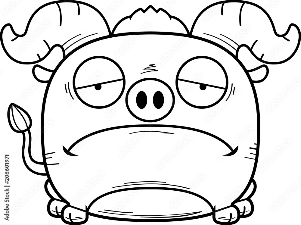 Cartoon Sad Little Blue Ox Cartoon Sad Little Blue Ox