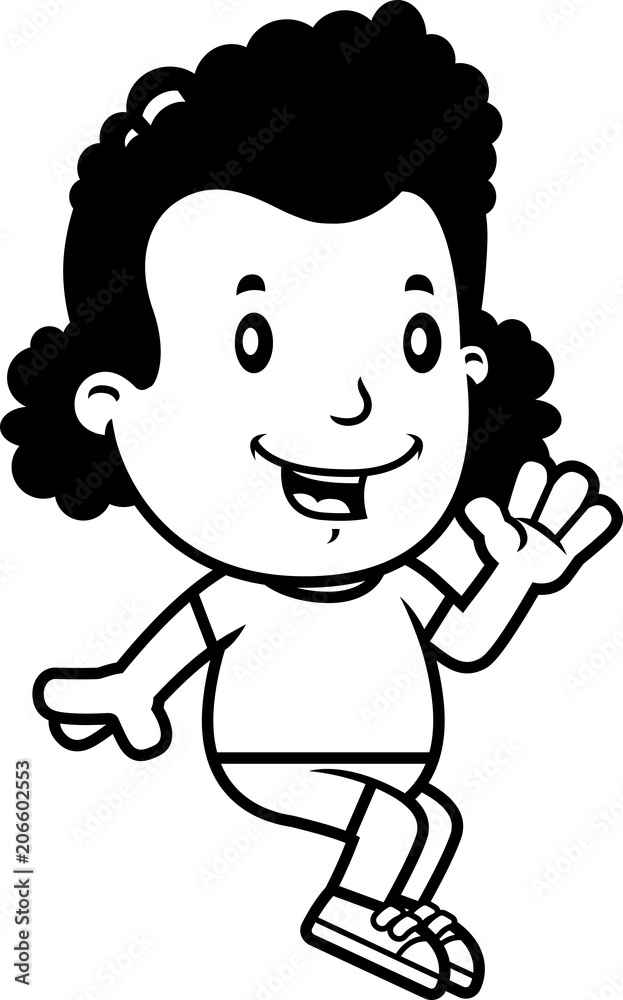 Cartoon Girl Sitting