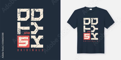 Tokyo Japan textured t-shirt and apparel design, typography, pri