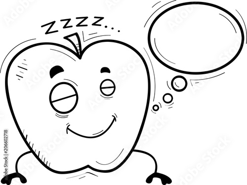 Cartoon Apple Dreaming