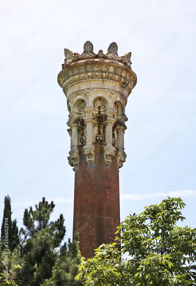 Tower of Palacio de Fomento - Ministerio de Agricultura in Madrid. Spain