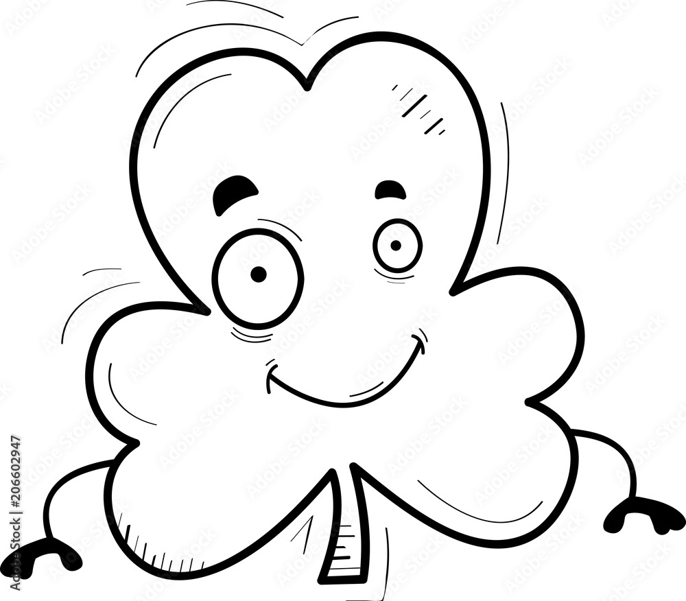 Cartoon Clover Smiling Cartoon Clover Smiling