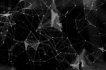 Dark polygonal backdrop
