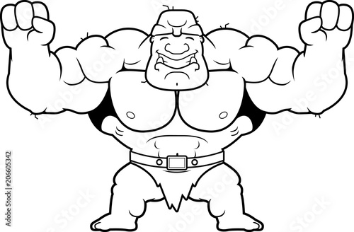 Cartoon Ogre Celebrating