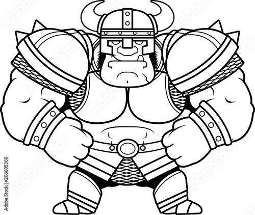 Cartoon Orc Warrior Confident